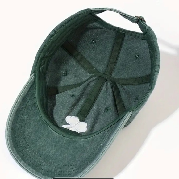 NWT Lucky Clover Embroidery Distressed St. Patrick's Day Unisex Baseball Cap Hat - Picture 7 of 7